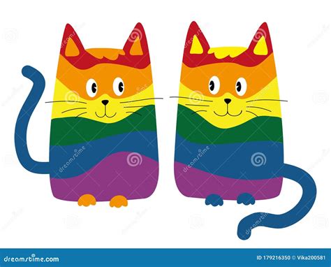 LGBT Cats Same Sex Love Not Like Everyone Else Stock Illustration Illustration Of Cartoon