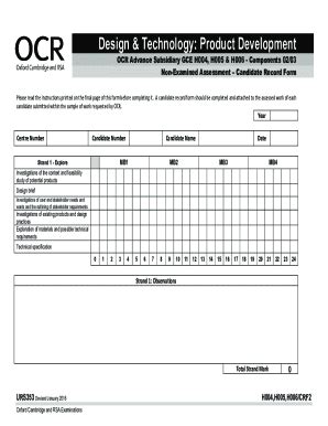 Fillable Online Fillable Online Ocr As Level Design And Technology H