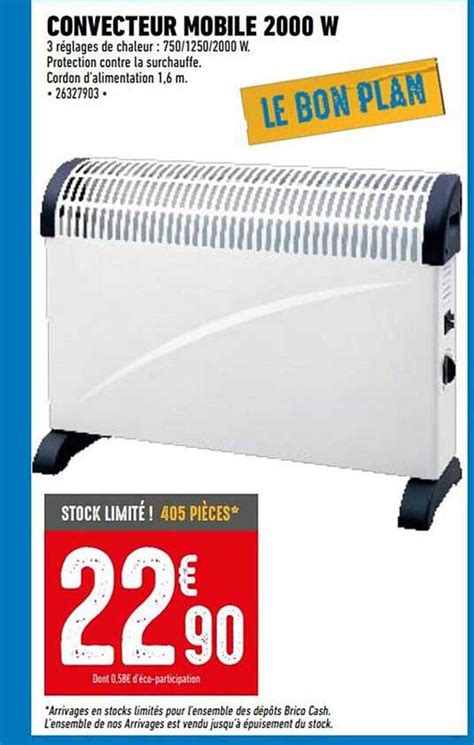 Promo Convecteur Mobile W Chez Brico Cash Icatalogue Fr