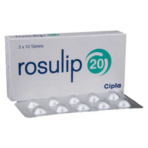 Rosulip 20 Rosuvastatin 20mg Film Coated Tablet 30s Price In The