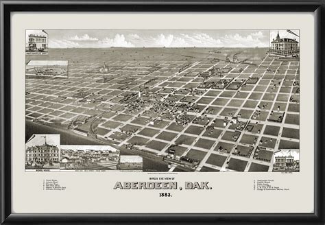 Aberdeen SD 1883 Restored Map | Vintage City Maps