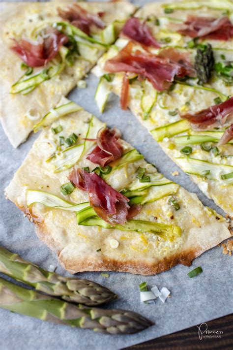 Gr Ner Spargel Flammkuchen Foodblog Princess Ch