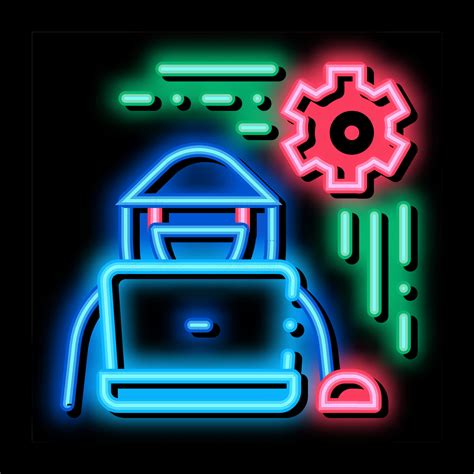 settings hacker neon glow icon illustration 17790249 Vector Art at Vecteezy