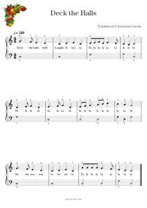 Deck The Halls Piano Sheet Music Pianocoda