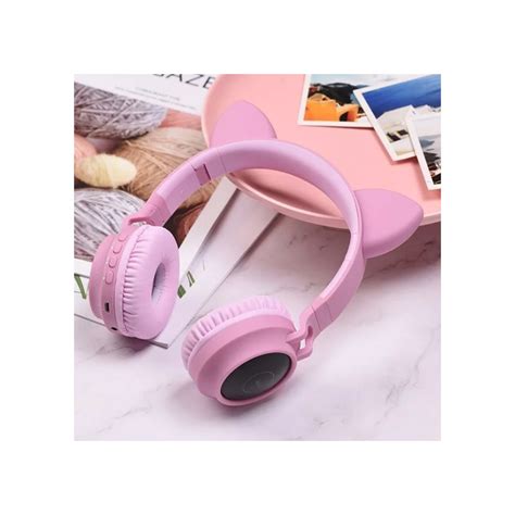 Наушники Bluetooth Hoco W27 Cat Ear, накладные с ушками розовый: купить ...