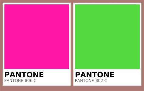 Color PANTONE 806 C vs PANTONE 802 C Side By Side