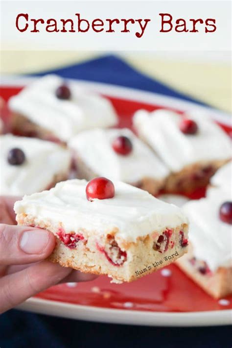 Cranberry Bars Nums The Word