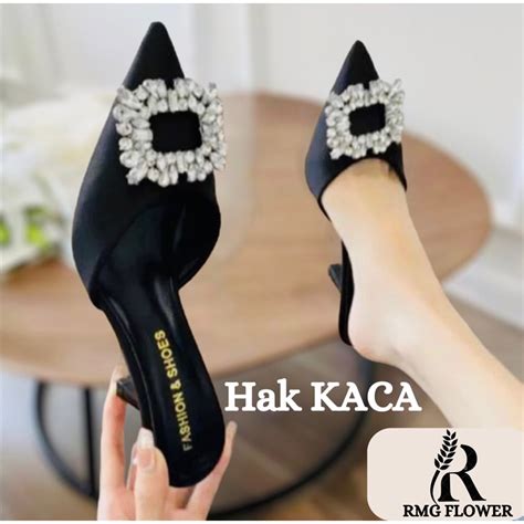 Jual Rmg Sandal Hak Kaca Wanita Heels Kondangan Terbaru Populer Pesta