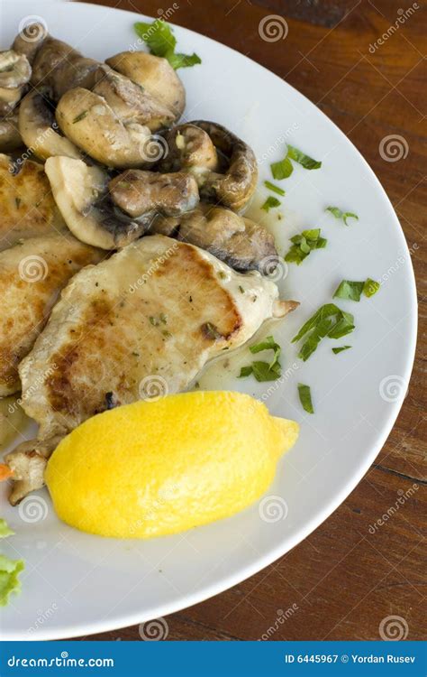 Pork fillet with mushrooms stock image. Image of baked - 6445967