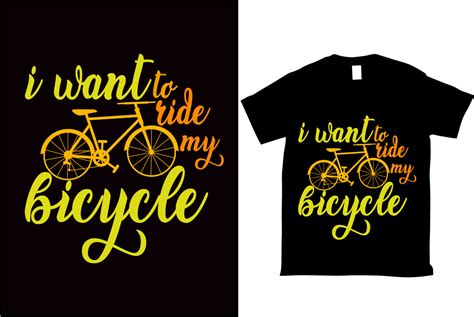 I Want To Ride My Bicycle Typography Graphic By Emuchy1999 · Creative