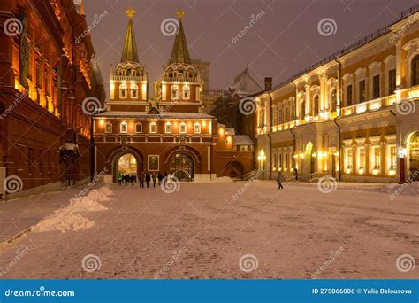 Resurrection Gate On Red Square In Moscow Editorial Photo Image Of