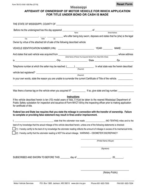 Free Fillable Mississippi Bill Of Sale Form ⇒ Pdf Templates