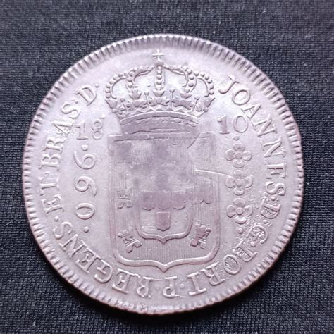 MOEDA DO BRASIL 960 RÉIS 1810 R REVERSO INVERTIDO CAT