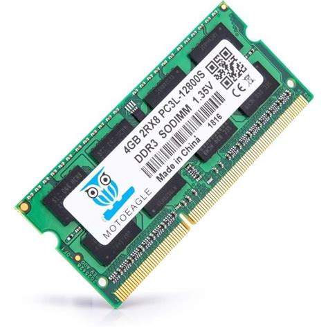 Ddr3L-1600 Sodimm 4Go Pc3L 12800S Ddr3L 1600Mhz 4Gb Pc3 12800S 204-Pin ...