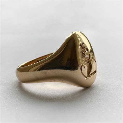 Antique Intaglio Greyhound Ct Signet Ring Chique To Antique Jewellery