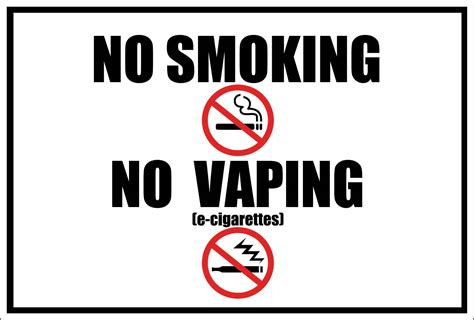 No Smoking No Vaping Warning Sign Fresh Air Vinyl Sticker Decal