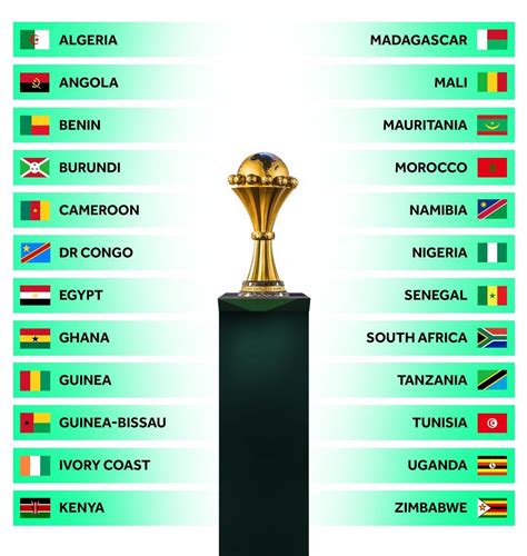 List Of The 24 Teams That Qualified For The Afcon 2019 And Their