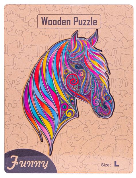 PUZZLE DREWNIANE Dla Dorosłych KLOCKI KOŃ SKRZYNKA Dziecko Zabawki