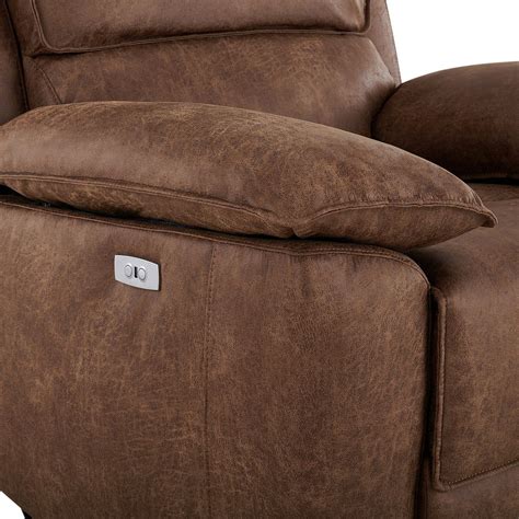 Goodwood Ranch Dark Brown Fabric Recliner Chair Oak Furnitureland