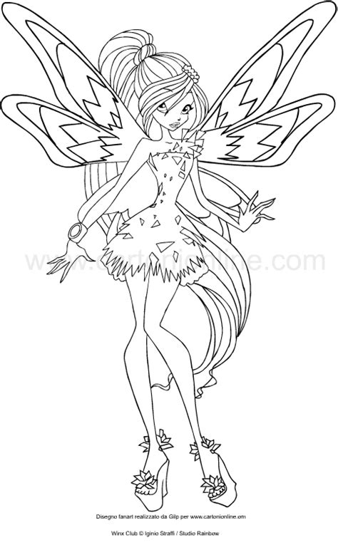 Drawing Bloom Tynix Winx Club Coloring Page