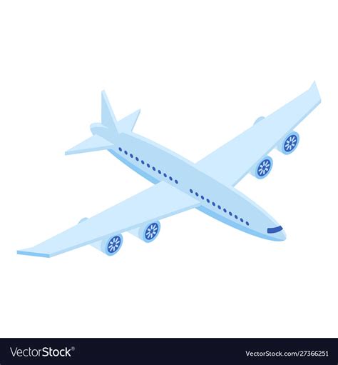 Airplane Icon Isometric Style Royalty Free Vector Image