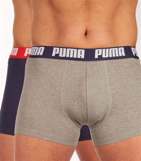 Puma Boxershort Basic Heren 2 Stuks Blue Grey Mel XL