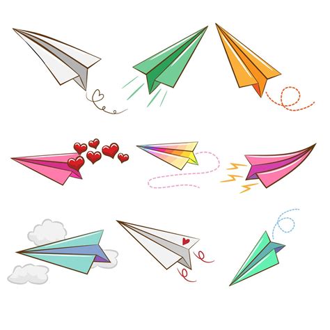 Airplane Vector Set Collection Graphic Design 8554136 Vector Art At