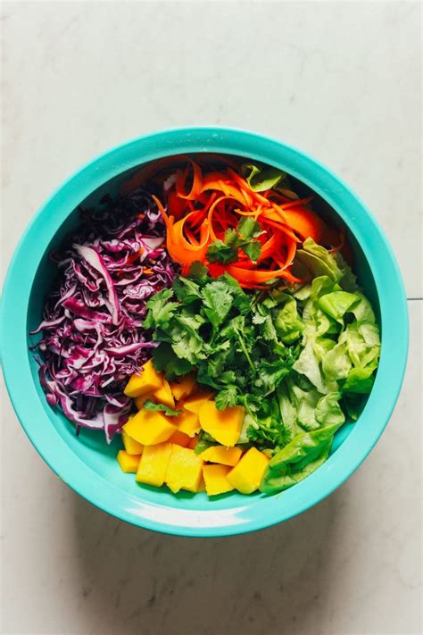 Vibrant Mango Salad With Peanut Dressing Minimalist Baker Recipes