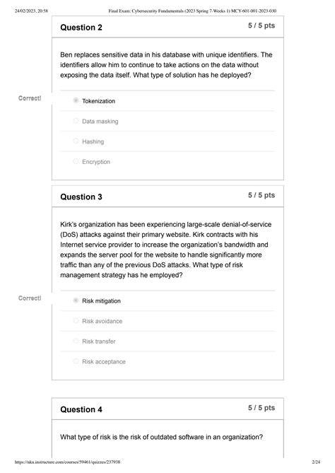 Cyber Security Fundamentals 2020 Exam Answers 7