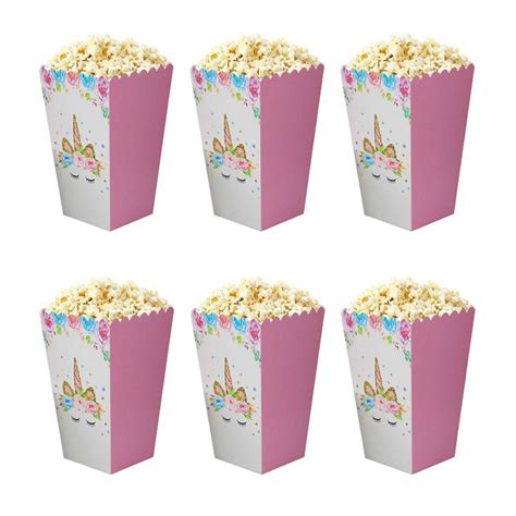 St Cke Einhorn Party Popcorn Boxen Diy Geburtsta Grandado