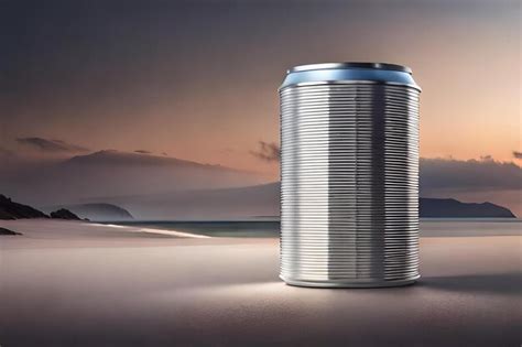 Metal Tin Can Product Template Premium Ai Generated Image