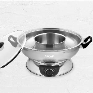 Amazon Aroma Stainless Steel Hot Pot Silver ASP 600 5 Quart Home Kitchen
