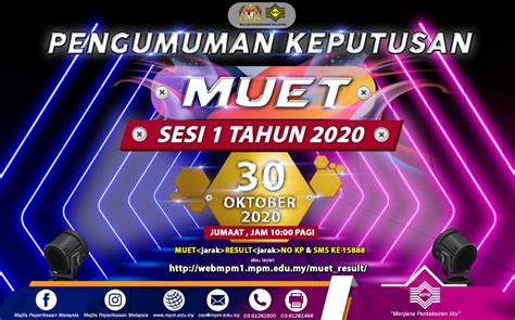 Pengumuman Keputusan Muet S1 2020 Portal Rasmi Majlis Peperiksaan