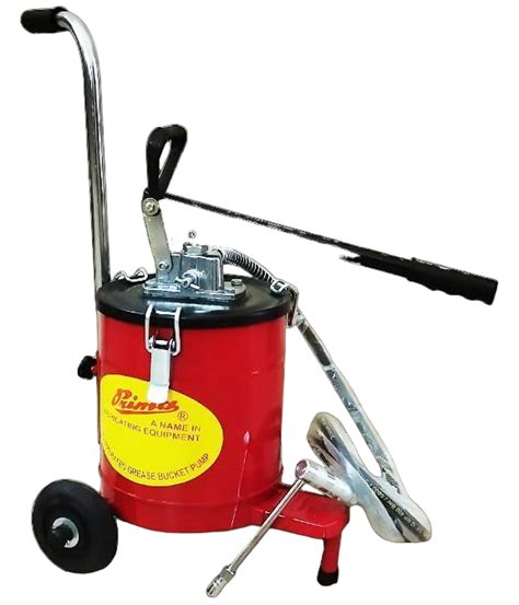 HAND OPERATED BUCKET GREASE PUMP WITH TROLLY Primatools