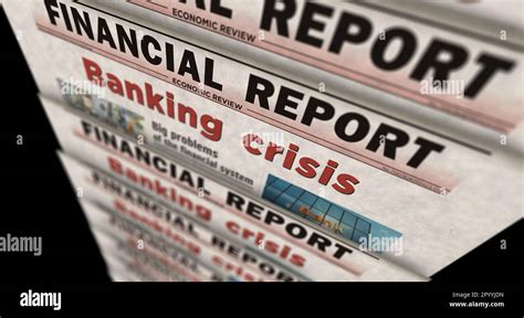 Banking Crisis Economy Finance And Global Recession Vintage News And