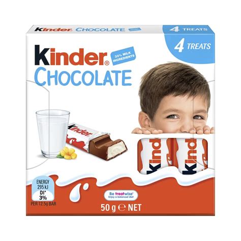 Kinder Chocolate Filled Milk Chocolate With A Rich Milky Filling 8 Bars ...