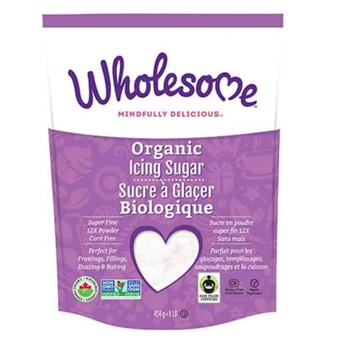 Sucre à Glacer Biologique Équitable WHOLESOME Aliments Merci