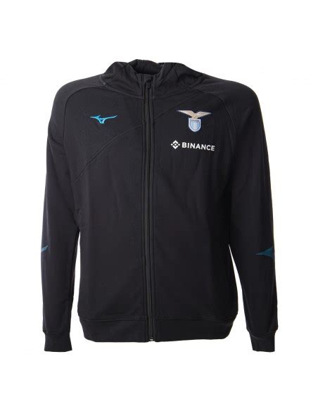 Tuta Nera Felpata Con Cappuccio Ss Lazio Mizuno