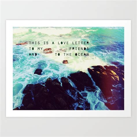 Love Letter To The Ocean Art Print By The Summer Studio Society6