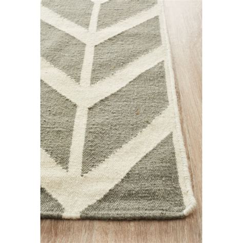 Chevron Flat Weave Rug Grey Temple And Webster