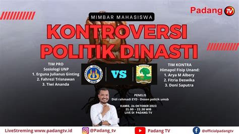 Live Mimbar Mahasiswa Kontroversi Politik Dinasti Youtube