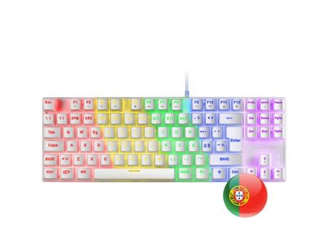 Teclado Frgb Mars Gaming Mk Branco Switch Mec Nico Castanho