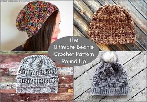 Ultimate Beanie Crochet Pattern Round Up Hooked On Homemade Happiness