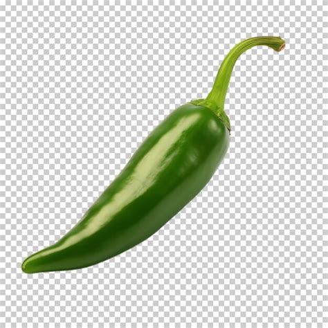 Premium PSD Green Hot Pepper Isolated On Transparent Background