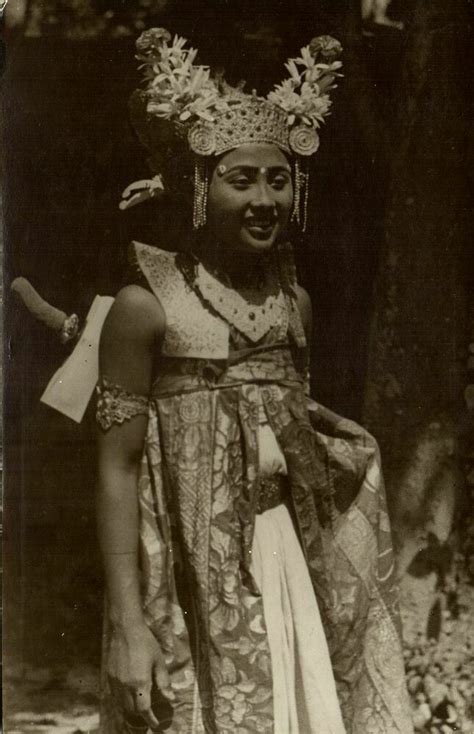 Indonesia Bali Native Legong Dancer Girl 1938 Rppc Postcard Asia