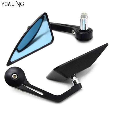 Universal Motor Bike Modified Folding Motorcycle Mirror Black Billet