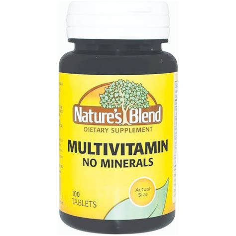 Nature S Blend Multivitamin No Minerals 100 Tabs