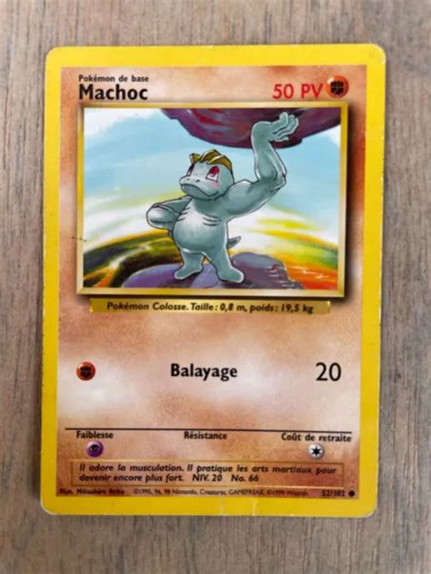 Carte PokÉmon Fr Machoc 52102 Set De Base Wizards Eur 100 Picclick Fr