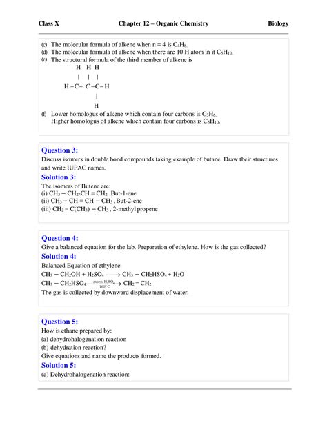 Selina Solutions Class Concise Chemistry Chapter Organic