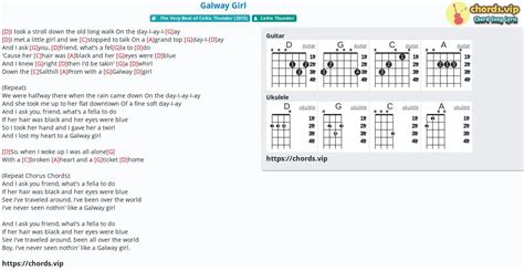 Chord: Galway Girl - tab, song lyric, sheet, guitar, ukulele | chords.vip